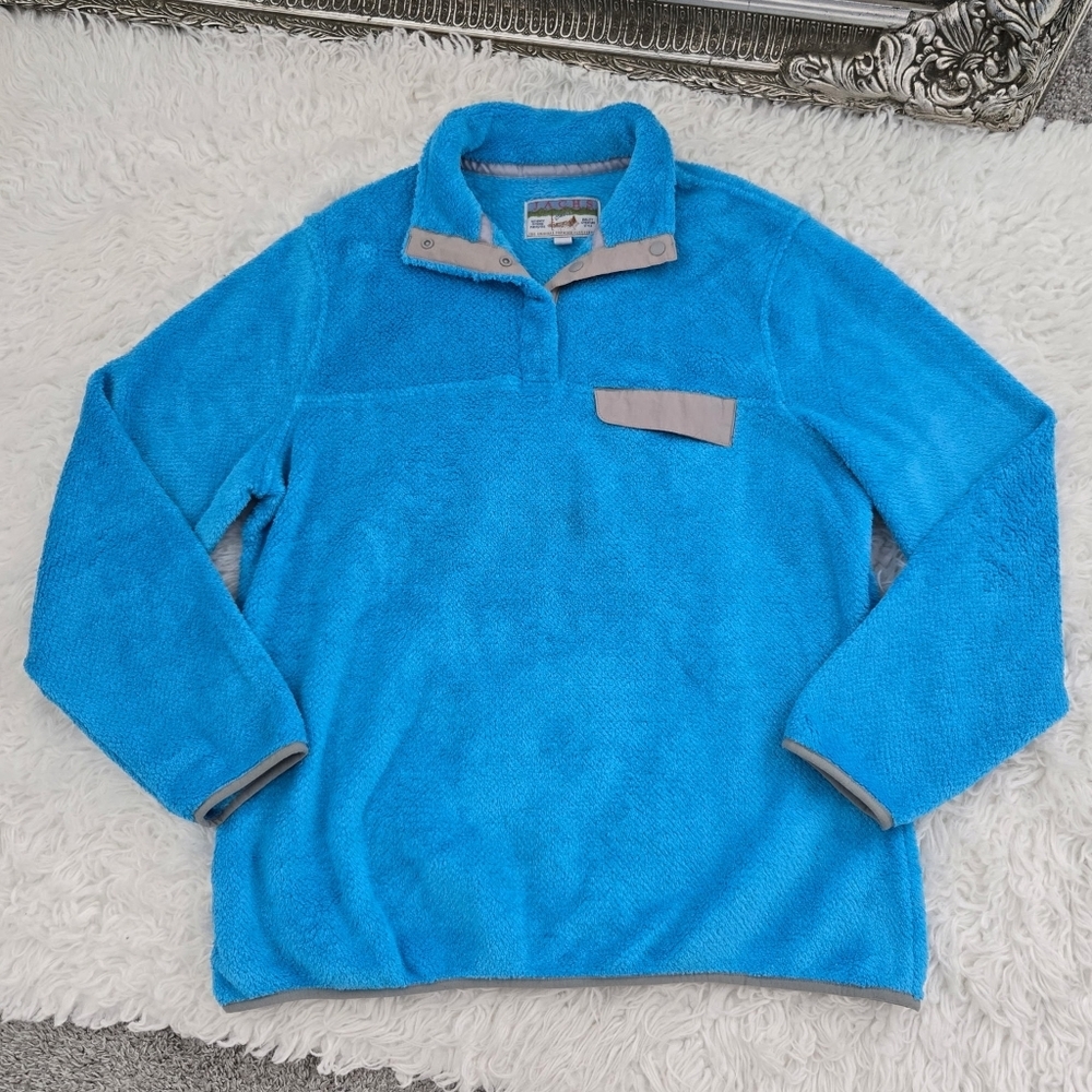 Jachs Cabin Sherpa Fleece Mock NeckPullover Sweater with Chest Pocket. Color:Sk